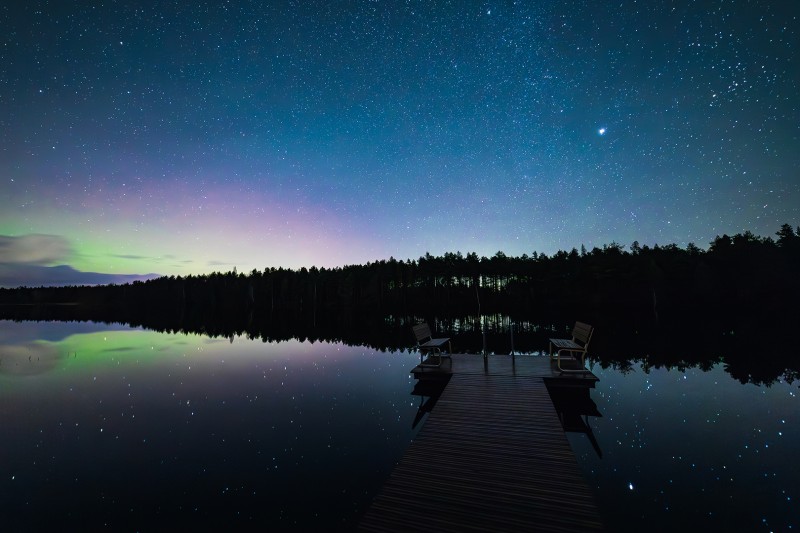 Sterrennacht met Noorderlicht