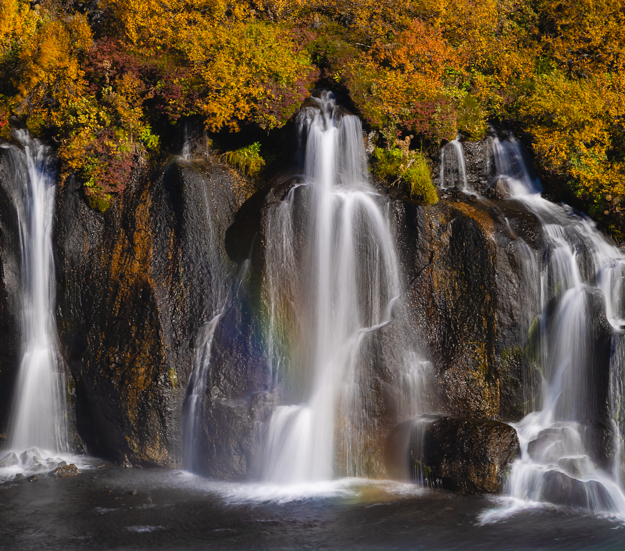 waterfall rainbow iceland