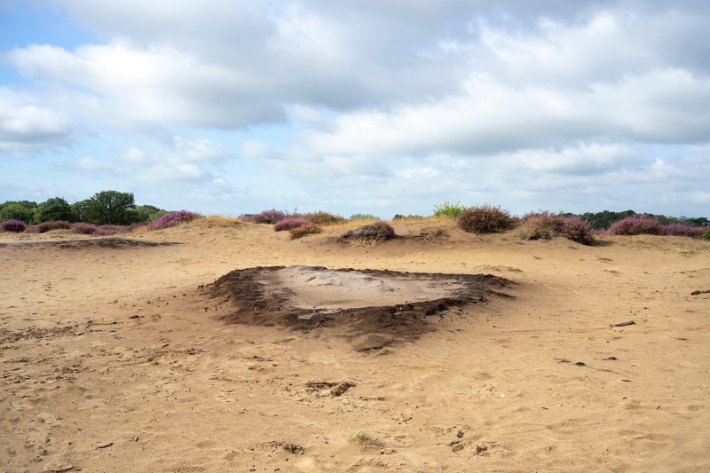 Zandverstuiving op de Zuiderheide in Hilversum