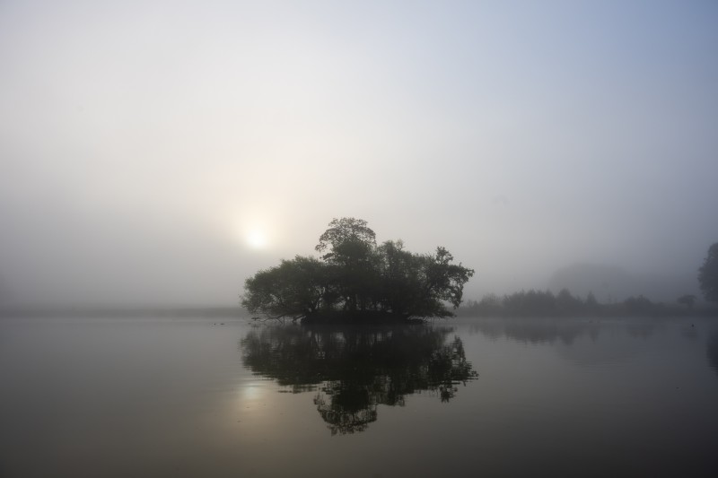 Eiland in de mist